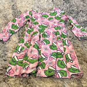 Pink Grinch Patterned Dress